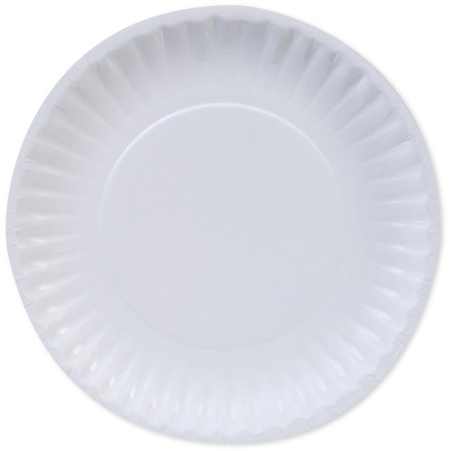 Clay Coated Paper Plates, 6", White, 100/pack
