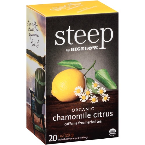 Steep Tea, Chamomile Citrus Herbal, 1 Oz Tea Bag, 20/box