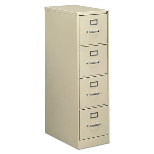 FOUR-DRAWER ECONOMY VERTICAL FILE CABINET, LETTER, 15W X 25D X 52H, PUTTY