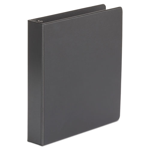 ECONOMY NON-VIEW ROUND RING BINDER, 3 RINGS, 1.5" CAPACITY, 11 X 8.5, BLACK