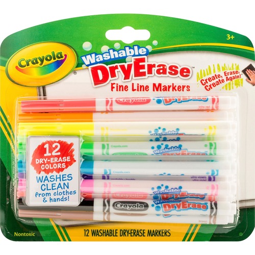 MARKER,DRY E,WASH,FINE,12CT