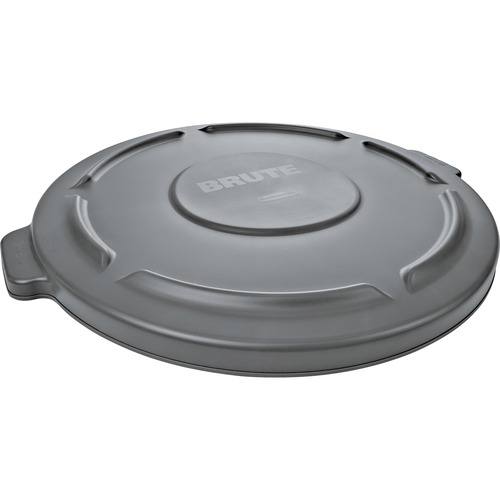 Rubbermaid Commercial Products  Lid, f/44 Gallon Brute Container, Self-Draining, Gray