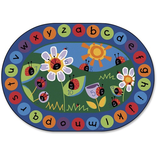 RUG,LADYBUG,6'9"X9'5",OVAL