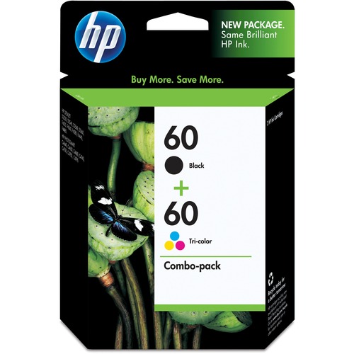 Hewlett-Packard  Ink Cartridges,HP 60,200 Pg Yield BK,165 Pg Yield,2/PK,TIC