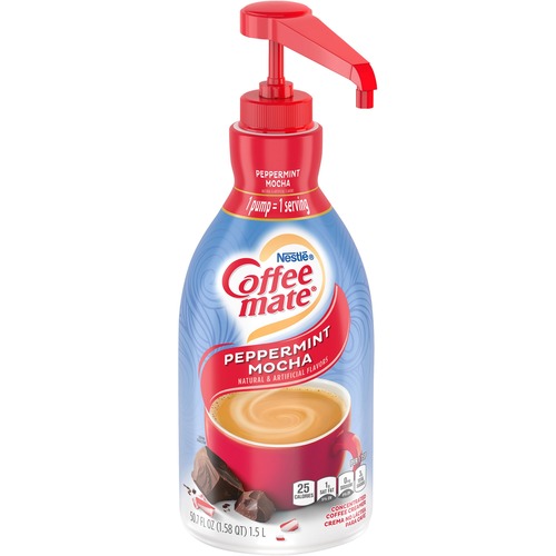 Liquid Coffee Creamer, Peppermint Mocha, 1500ml Pump Bottle