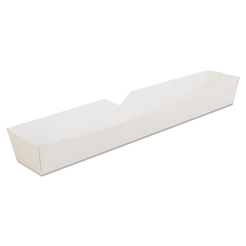 HOT DOG TRAY, 10.25 X 1.5 X 1.25, WHITE, 500/CARTON