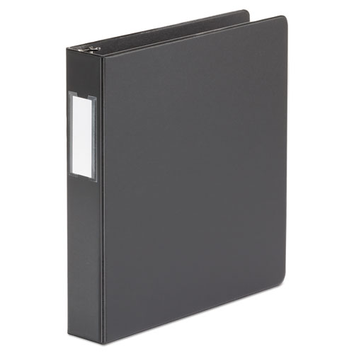 ECONOMY NON-VIEW ROUND RING BINDER, 3 RINGS, 1.5" CAPACITY, 11 X 8.5, BLACK