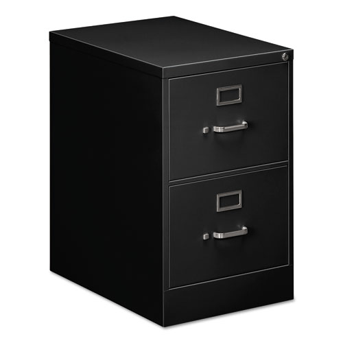 TWO-DRAWER ECONOMY VERTICAL FILE CABINET, LEGAL, 18.25W X 25D X 29H, BLACK