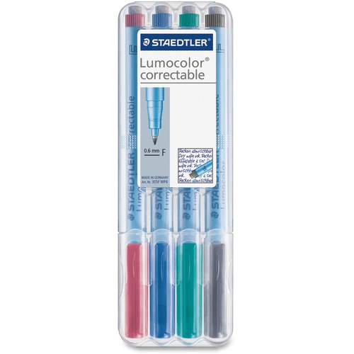 MARKER,DRYERASE,LUMOCLR,4PK