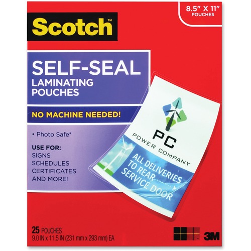 POUCH,LAMINATE,LETTER,25PK