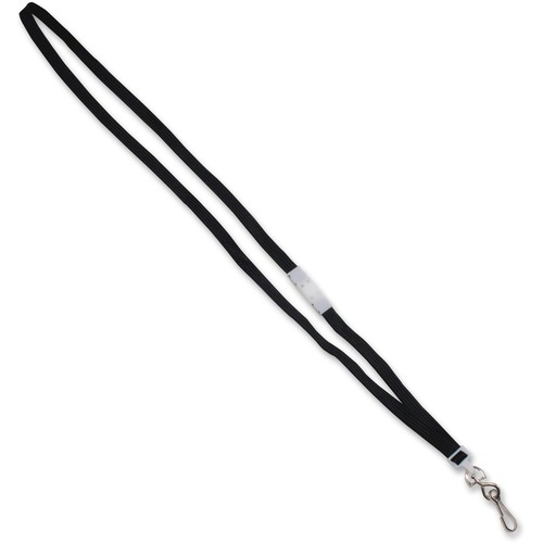 Deluxe Safety Lanyards, J-Hook Style, 36" Long, Black, 24/box