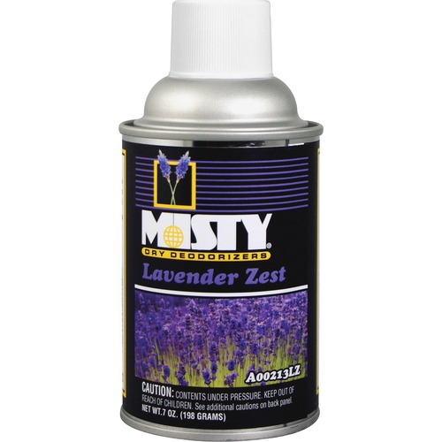 METERED DRY DEODORIZER REFILLS, LAVENDER ZEST, 7 OZ AEROSOL, 12/CARTON