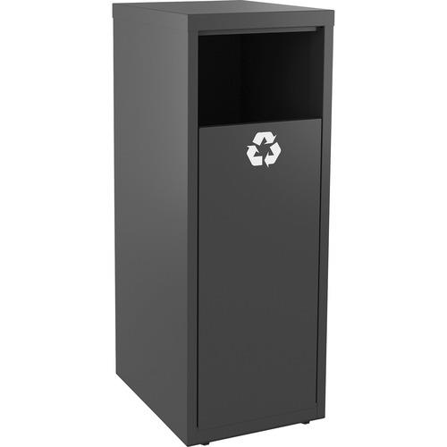 Lorell  Recycling Tower, w/ 10-Gal Bin, 18-3/5"Wx15"Lx40-1/5"H, CGY