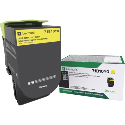 Lexmark 71B10Y0 Yellow OEM Toner Cartridge