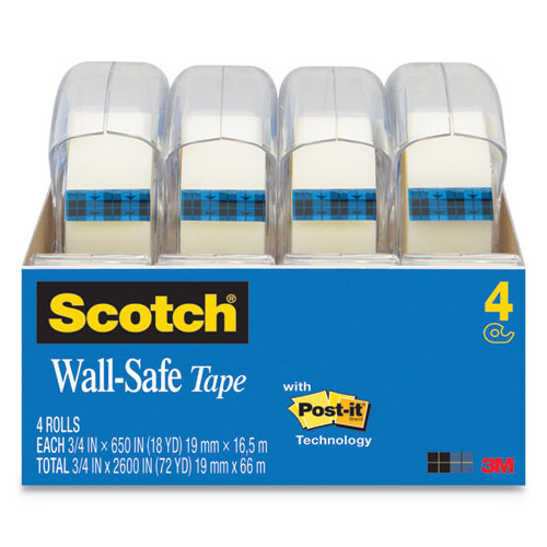 TAPE,WALL SAFE,DISP,4/PK