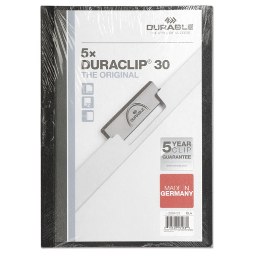 DURACLIP REPORT COVER, 8 9/10 X 11 1/5, CLEAR, 5/PACK