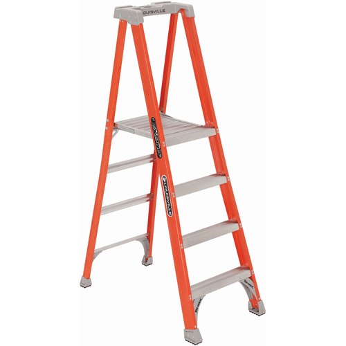 Louisville Ladders  Platform Step Ladder, 300 lb Cap, 4', 25"x10-1/2"x80", OE