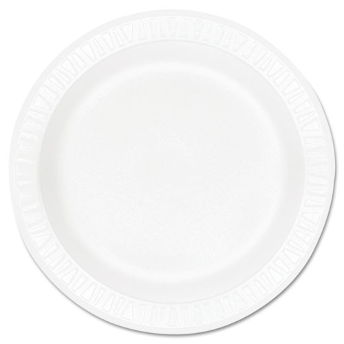 Concorde Foam Plate, 10 1/4" Dia, White, 125/pack, 4 Packs/carton