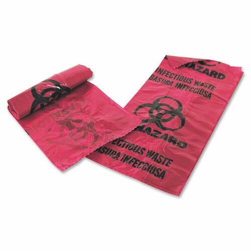 MHMS  Infectious Waste Bags,1 Gallon,11"x14",200 Bags/BX,Red
