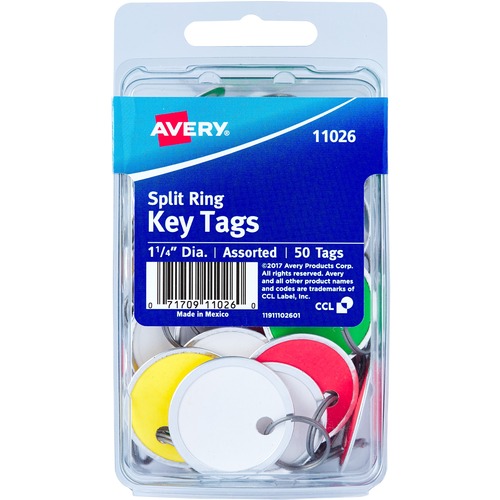 TAG,KEY,50 PK,1.25"DIA,ASST