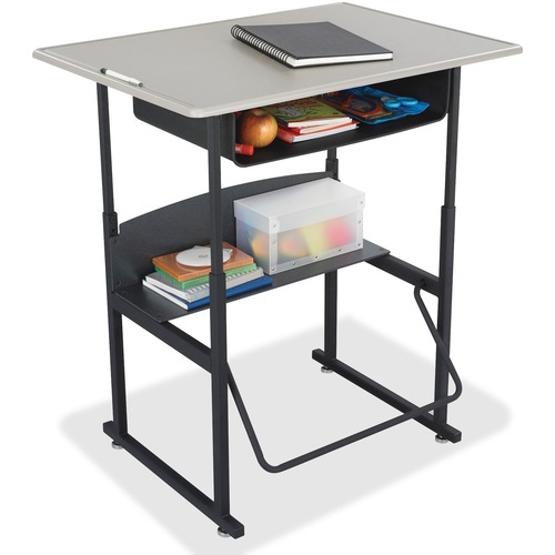 Safco  Alphabetter Adj Stand-Up Desk, 36"x24"x42", BKGY