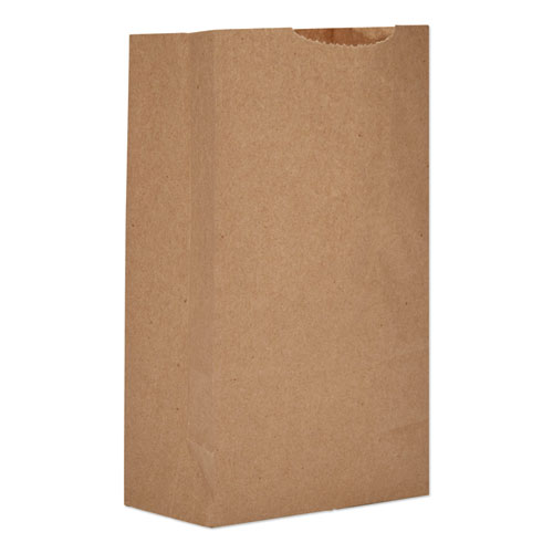 Grocery Paper Bags, 52 lbs Capacity, #3, 4.75"w x 2.94"d x 8.04"h, Kraft, 500 Bags