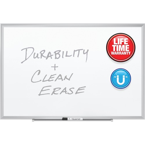 Classic Series Porcelain Magnetic Board, 60 X 36, White, Silver Aluminum Frame