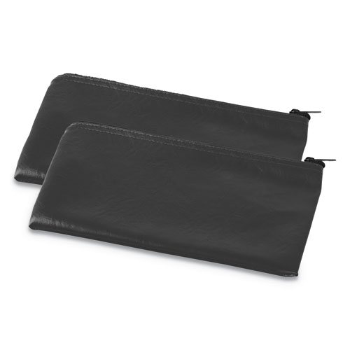 ZIPPERED WALLETS/CASES, 11W X 6H, BLACK, 2/PK