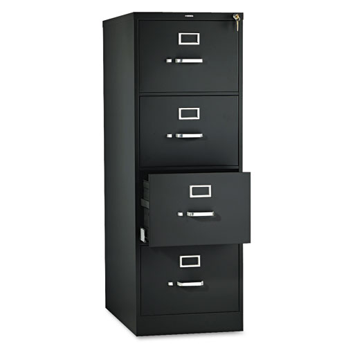 510 SERIES FOUR-DRAWER FULL-SUSPENSION FILE, LEGAL, 18.25W X 25D X 52H, BLACK