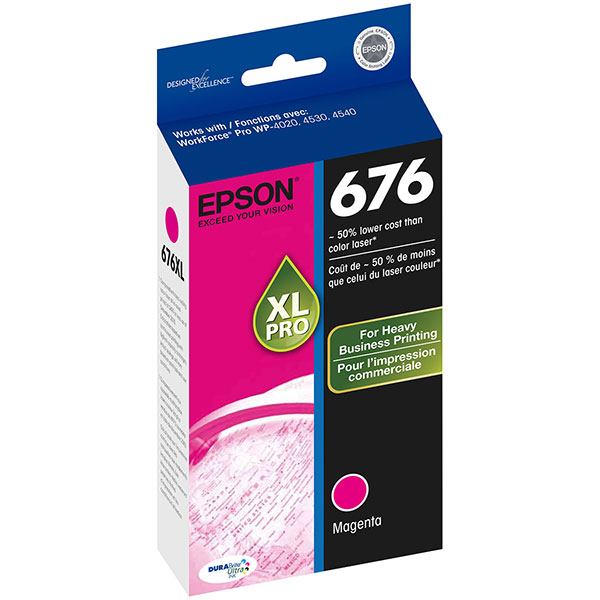 Epson T676XL320 (Epson 676XL) Magenta OEM Inkjet Cartridge