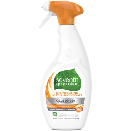 Seventh Generation  Disinfecting Surface Cleaner,26 oz., Lemongrass Citrus