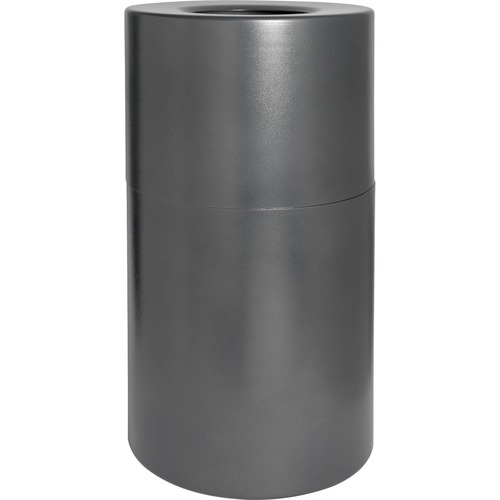 Genuine Joe  Waste Receptacle,Weather-resistant,35 Gal,18"x34",CCL Gray