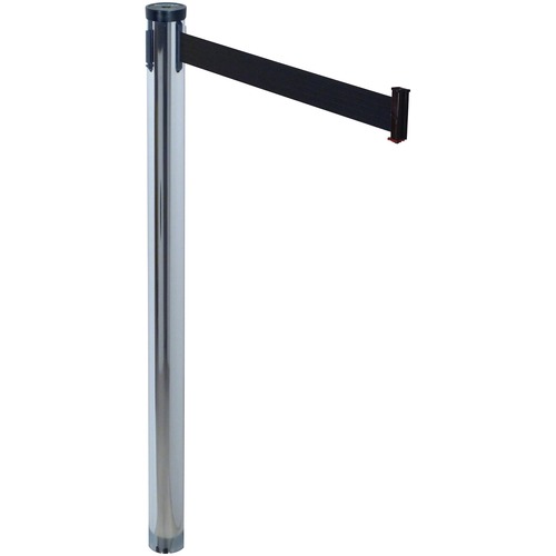 ADJUSTA-TAPE CROWD CONTROL STANCHION POSTS ONLY, NYLON, 40" HIGH, BLACK, 2/BOX