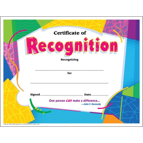CERTIFICATE,RECOGNITION
