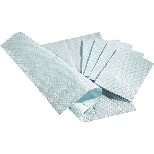 Medline  Pro Towels, Two-Ply, Poly-Backed, 13"x18", 500/BX, Blue