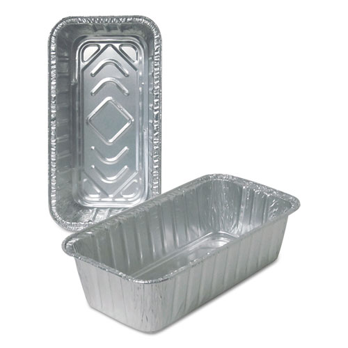 ALUMINUM LOAF PANS, 2 LB, 8.69 X 4.56 X 2.38, 500/CARTON