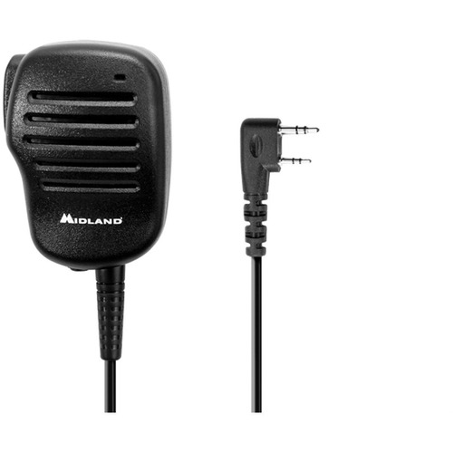 Midland Radio Corp  Speaker Mic, Push-To-Talk, 2"Wx40"Lx2-3/4"H, Black