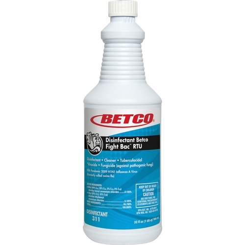 Betco Corporation  Disinfectant/Cleaner, RTU, 32 oz, Clear