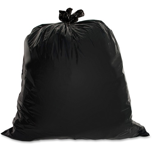 Genuine Joe  Trash Bags, Heavy-Duty, 1.5 mil, 30 Gallon, 100/CT, Black