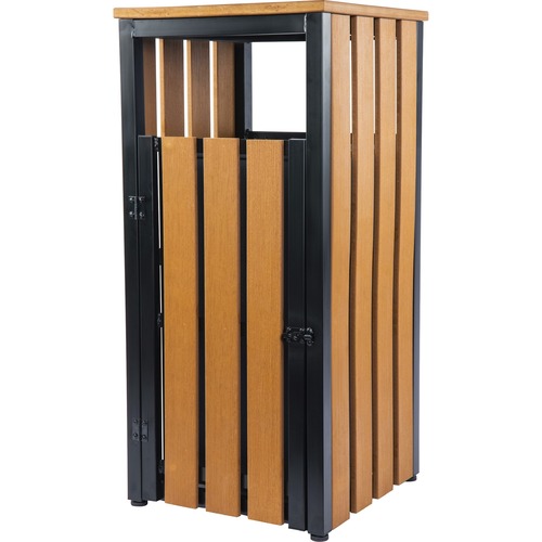 Lorell  Waste Bin, Outdoor, 15-3/4"x15-3/4"x33-3/5", TK
