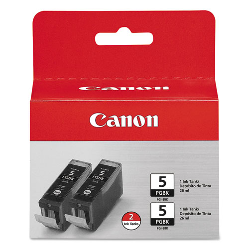 Canon 0628B009 (PGI-5BK) Black OEM Ink Tank (Dual Pack)