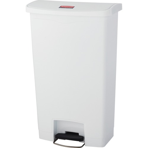 Rubbermaid Commercial Products  Slim Jim Step-On Container, 18G, White