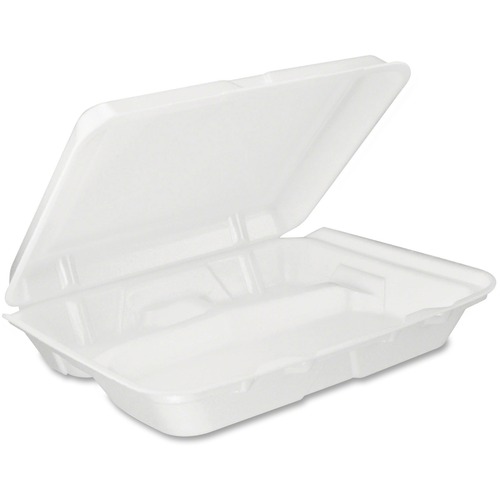 Foam Container, Hinged Lid, 3-Comp, 9 1/2 X 9 1/4 X 3, 200/carton