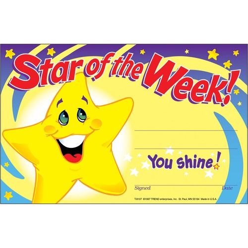 AWARD,STAR OF THE WEEK,30PK