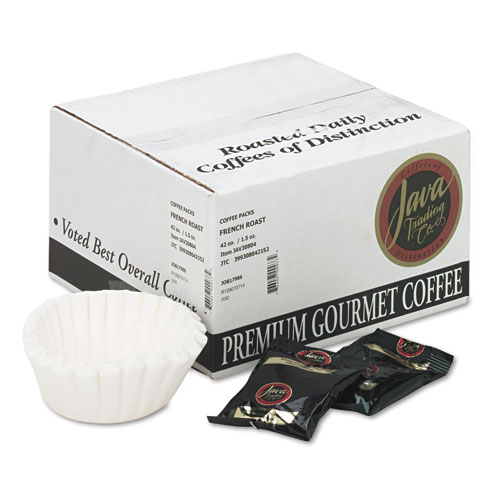 Coffee Portion Packs, 1.5oz Packs, French Roast, 42/carton