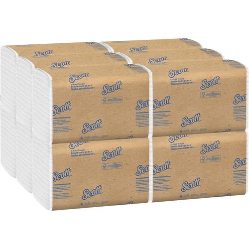 ESSENTIAL C-FOLD TOWELS, ABSORBENCY POCKETS,10 1/8X13 3/20,WHITE,200/PK,12 PK/CT