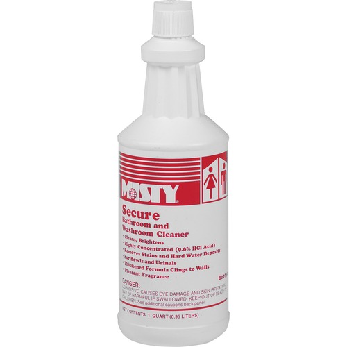 Secure Hydrochloric Acid Bowl Cleaner, Mint Scent, 32oz Bottle, 12/carton