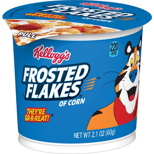 BREAKFAST CEREAL, FROSTED FLAKES, SINGLE-SERVE 2.1 OZ CUP, 6/BOX