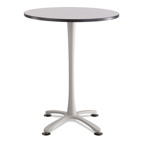 Cha-Cha Bistro Height Table Base, X-Style, Steel, 42" High, Metallic Gray