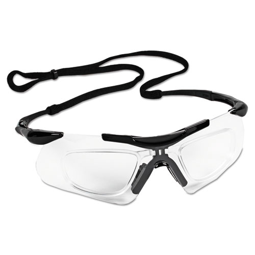 V60 NEMESIS RX READER SAFETY GLASSES, BLACK FRAME, CLEAR ANTI-FOG LENS,12/CT